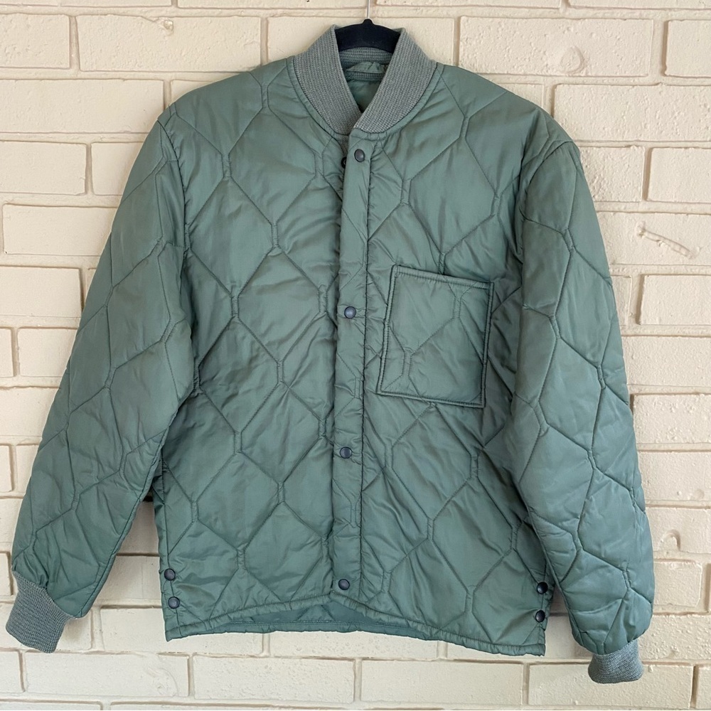 Vintage Jacket Liner CWU-9/P Quilted Underwear USAF Full Zip Small S